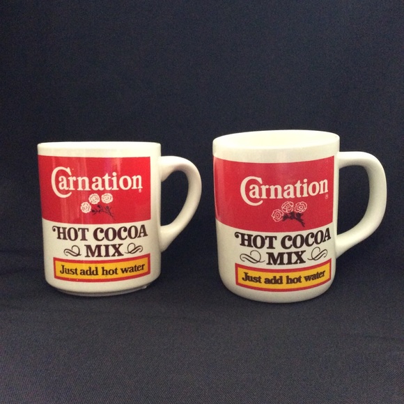Vintage Pair of Carnation HOT Cocoa Mugs - Picture 4 of 4